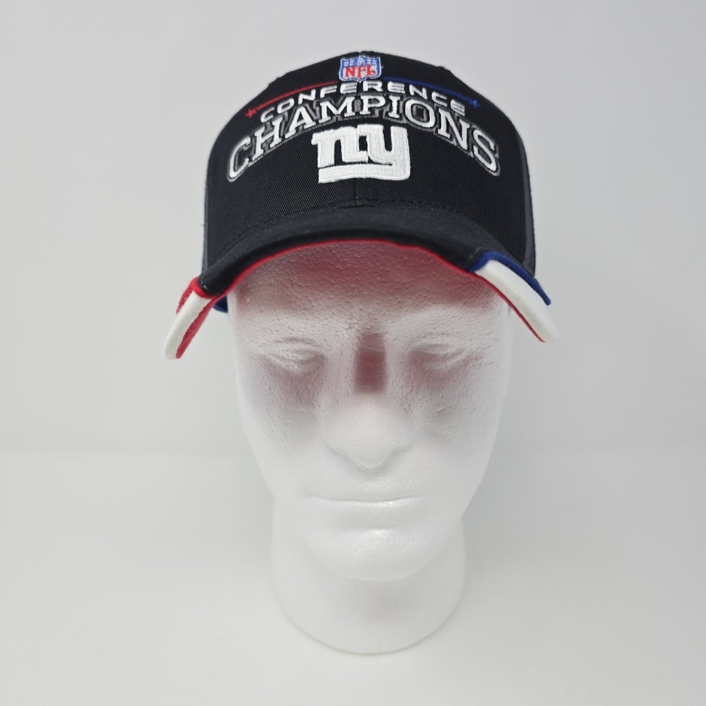 Reebok NFL New York Giants Conference Champions Super Bowl XLII Hat Black OSFA - Picture 5 of 11